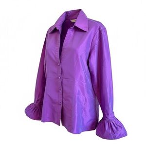 Mayda Cisneros Couture Custom Purple Silk Taffeta Blouse | Skirt sold separately